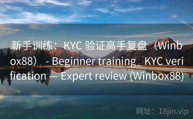 新手训练：KYC 验证高手复盘（Winbox88） - Beginner training_ KYC verification — Expert review (Winbox88)